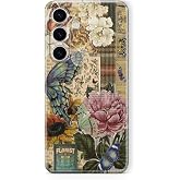Multitronic Samsung Galaxy A55 Uyumlu Florist Kolaj Tasarım Baskılı Şeffaf Kılıf