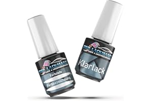 DER LACKMANN LACK & LACKIERZUBEHÖR Autolack Lackstift-Set für BMW B45 Estorilblau II Metallic + Klarlack 20ml Pinsel