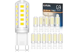 COTLEDL G9 LED Bulbs Cool White 6000K,5W,500LM,Equivalent 50W Halogen Bulb,No Flicker Non-Dimmable G9 Bulb Energy Saving Bulbs for Home Lighting Decor 12-Pack