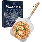 izdeel Pizza Peel 12 inch Pizza Spatula with Large Surface 31 cm x 13 cm &ndash; Full Length 68 cm, Durable Anodized Aluminium and