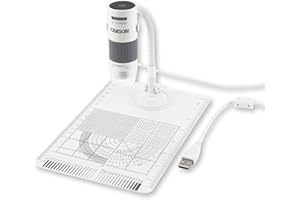 Carson MM-840 eFlex LED cyfrowy mikroskop USB z elastyczną podstawką i podstawą 75x/300x (oparty na monitorze 21″)