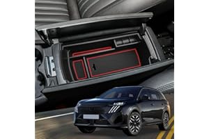 YEE PIN Compatibile con Peugeot 3008 5008 2017-2024 / C5 aircross 2018-2024 scatola di immagazzinaggio console centrale 3008 5008 organizer vassoio per braccioli, organizer accessori con 3 colori