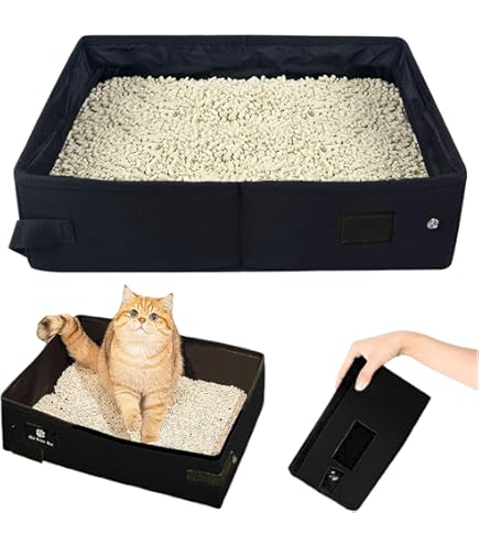 Lettiera Pieghevole Per Gatti - Impermeabile, 45x35x12.5cm, Tessuto Oxford 600D - Foto 6