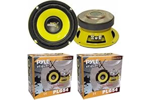 XPL 2 Lautsprecher kompatibel mit Pyle PLG54 von 13 cm 130 mm 5" mit 100 watt rms und 200 watt max mit impedanz 4 ohm türen, EIN Paar