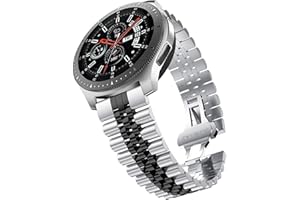 Niziruoup Pasek do zegarka, metalowy pasek ze stali nierdzewnej, 20 mm, 22 mm, Jubilee, szybkie odpinanie, wysokiej jakości, polerowany, szczotkowany, elastyczny, metalowy pasek do zegarka, męski