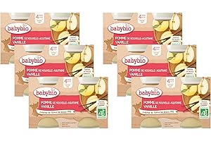 Babybio - Petits Pots Pomme d'Aquitaine 2x130 g - PACK de 6 - 4 Mois - BIO