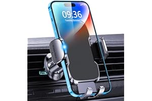 Glangeh Handyhalterung Auto Lüftung, Upgrade Hakenclip Handy Halterung Auto, 360° Drehbar KFZ Auto Kühlerhalterungen mit EIN-Knopf-Release, Kompatibel mit iPhone 17 Pro Max, Alle 4-7" Smartphone