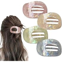 YONOY Flache Haarspangen – 6 Stück, Matt, Acryl, Entenschnabel-Design – Starker Halt Für Alle Haartypen