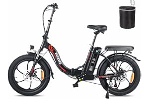 Fafrees [Oficial] F20 Bicicleta eléctrica Plegable, 250W/16Ah Bicicleta eléctrica Urbana, 20 Pulgadas Fatbike, 7 velocidades, Alcance 120 km, 25km/h
