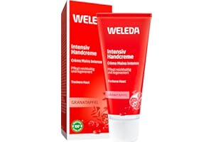 ‎WELEDA WELEDA Bio Intensiv Handcreme Granatapfel - Naturkosmetik Handpflege Creme beugt Pigmentflecken vor, Nachhaltige Feuchtigkeitscreme mit Sheabutter & Orange-Vanille Duft für trockene Hände (1x 50ml)