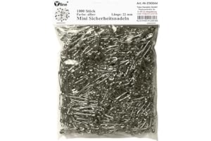 YLINE 1000 imperdibles pequeños, plateados, aprox. 22 mm, E90044