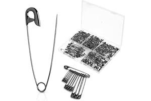 JIEGUANG Épingle a Nourrice, 350 Pièces Épingles de Sûreté, Sûreté Résistantes à la Rouille pour Couture Maison, Couture Artisanale