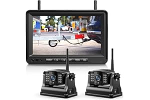 eRapta 2 Magnetic Wireless Reversing Camera Kit 7” IPS Monitor, 2-Min DIY Installation,1080P, 9600mAh Rechargeable Camera System Lower Consumption for for Car Van Truck