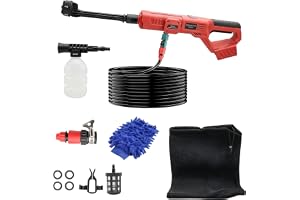69 bar/1000 PSI batteri högtryckstvätt, Aartner 6-i-1 trycktvätt kompatibel med Milwaukee 18 V batteri, pistol bärbar batteri
