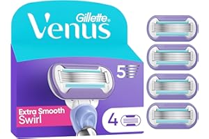 Gillette Venus Extra Smooth Swirl Damen Rasierklingen, 4 Ersatzklingen