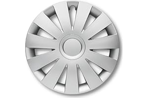 ALBRECHT AUTO-ZUBEHÖR Albrecht 15 Pouces Argent enjoliveurs pour Jantes en Acier - Strike Enjoliveurs dans l'emballage d'origine Albrecht - Fabriqué en UE