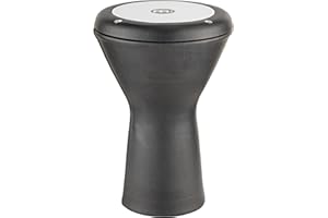 Meinl Percussion Aluminium Sopran Doumbek - Kleine Handtrommel - Kunstleder Fell - Durchmesser 6 Zoll - Aluminium, Schwarz (HE-2000)