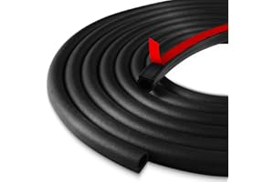 DOUJIAO Universal Autotür Türdichtung Gummidichtung 18M AutotürTürdichtung Gummiprofil Türdichtung Autotür Kantenschutz D-förmig Autotür Dichtungsstreifen (18M)