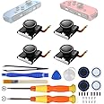 GuliKit Joycon Replacement, Hall Effect Joystick, No Drift, Switch OLED & Switch Lite Repair Kit (4pcs)