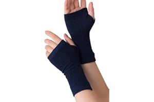 Prettystern Guanti In Cachemire Lana Senza Dita Scaldapolsi Polsini Scaldabraccia Scaldamani Donna Cashmere