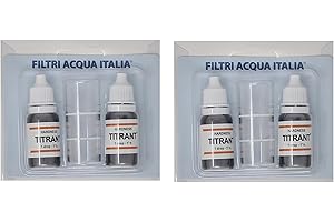 FILTRIACQUAITALIA Titrant Set 4 Pezzi Kit Analisi Durezza Acqua (Gradi Francesi) per Misurare Calcare