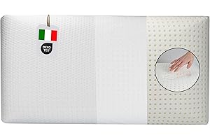 Supply24 since 2004 Orthopädisches 80x40 cm Gelschaum Kopfkissen – Made in Italy | Atmungsaktiv mit Klimabohrungen | Feiner Baumwollbezug & bequemer Polyester-Außenbezug | In 4 Höhen | (Höhe: 9 cm)