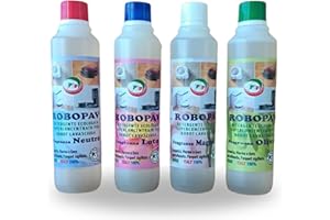 PIP PRODOTTI INNOVATIVI PROFESSIONALI PIP ROBOPAV,(NUOVO) Detergente Pavimenti per Robot e Lavasciuga, Concentrato, Senza Risciacquo, Multisuperficie, Compatibile per tutti i Robot, Kit Profumo Assortito, 4 FL.da ml.500 + Omaggio