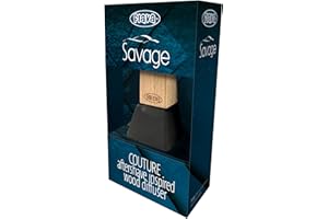 Flava Couture Wood Infuser Car Air Freshener - Savage Scent with Natural Wood Infuser - Odour Eliminator, Long-Lasting Aroma, Premium Fragrance for All Vehicles - Fresh Car Scent Anytime, 6ml
