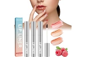 IKELY Abnehmbarer Lipliner 3 Farben,Detachable Lip Liner,Aufpolsternder Lippenkonturenstift,Peel Off Lip Liner Tattoo,Abziehbarer Lipliner,Langanhaltender Peel Off Lip Liner, Invisible Lip Contour