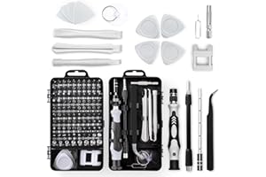 EFAITH Kit di cacciaviti di precisione 115 in 1, mini cacciavite magnetico, strumenti di riparazione per PC, MacBook, computer, iPhone, occhiali, orologi, fotocamere, smartphone (manuale 115 in 1)