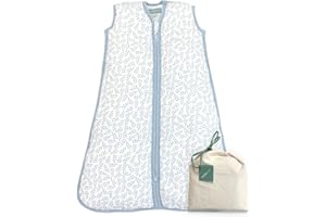 MOLIS & CO molis&co - Saco de Dormir para bebé 2.5 TOG - 70 cm (0-6 Meses) - Ideal para Invierno - Muselina Premium - Acolchado, Suave y Cálido - Zen Garden