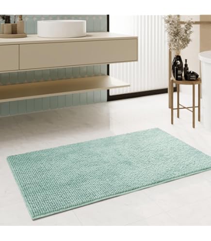wecon home Modern pluizig badkamertapijt met antislip rug - Luuk
