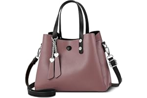 DORRISO Bolsos de Mujer Bolso Moda Mano de Hombro Lindo Colgante PU Cuero Tote Trabajo Escuela Viajes Casual Diario Bolsos Cruzados Púrpura