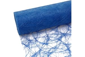 Deko AS GmbH Sizoweb Tischband - 25 Meter Rolle + 300 Mini-Dekodiamanten Gratis (20cm Breite, Mittelblau)