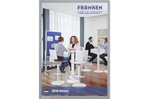 ‎FRANKEN FRANKEN Dokumentenhalter Frame It X-tra!Line, DIN A4, magnetisch, 5 Stück, grau, ITSA4M/5 12
