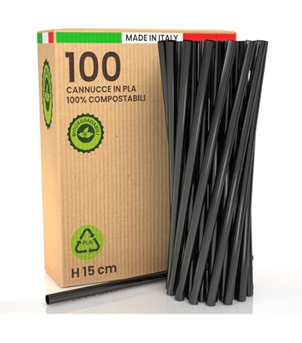 Cannucce Di Carta Jumbo GREENBOX - 150 Pezzi, 23cm, Biodegradabili - Foto 10