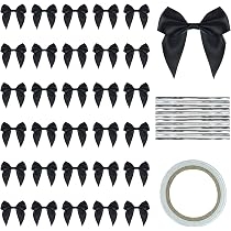 Lot De 6 Nœuds En Satin Auto-Adhésifs Italian Options - Rouge 10 Cm - Pour Cadeaux Et Déco