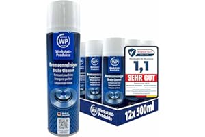 ‎WP MW 12x Bremsenreiniger Spray 500ml Acetonfrei WP Dosen mit 360°-Sprühwinkel in jeder Lage