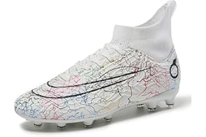 BLBK - Scarpe Professionali da Calcio Unisex, da Uomo/Ragazzo/Bambino, con Colletto Alto, per attività all'aperto, Prato Artificiale, competizioni, Allenamento