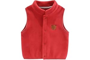 WOXIHUAN Gilet Invernale in Pile Bambini e Ragazzi Ragazze Giacca Caldo Cerniera Maglia Maglione Lavorato Senza Maniche per Bambina Cotone Bambini Gilet Modello per Primavera e Autunno 1-5 Anni