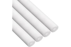 Unifizz 4 Pcs Foam Tube Pipe Insulation Sleeve 3.28ft Length 35mm/1.38" ID 45mm/1.77" OD – White EPE Pipe Cover for Heat Retention, Anti-Collision and Outdoor Freeze Protection