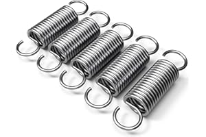 Sturiz 5 Stück Zugfedern mit Haken Spannfeder Feder Edelstahl Rückholfeder Stahlfeder Spannfedern mit Haken 2.2 x 15 x 50mm Zugfedern ösen Spiralfeder Metallfeder Spannfeder für Sonnensegel Garagentor
