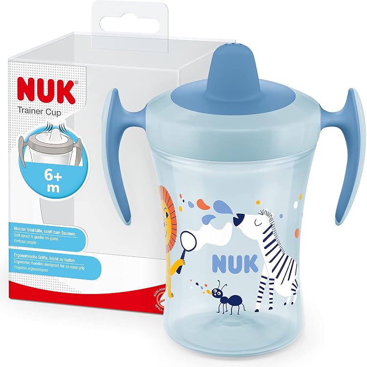 NUK Perfect Match Lernflasche 150 Ml – Auslaufsicherer Trinklernbecher Für Babys Ab 6 Monaten – Mit Anti-Rutsch Griffen