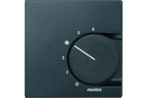 Schneider Electric Merten 536214 Zentralplatte für Raumtemperaturregler-Einsatz mit Wechselkontakt, System M, anthrazit, Made in Germany