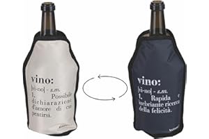 VDE Villa d'Este Home Tivoli 1996 5915941 Enfriador de Botellas, Poliéster+Algodón+Gel, Azul + Blanco