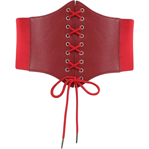 Cintura Gu&ecirc;pi&egrave;re Donna Con Lacci - Stile Retr&ograve;, Elasticizzata E Vita Alta