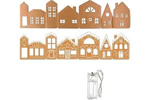 drburpily Hopfällbar pepparkaksby-byggsats med strukturellt stabilt hus och LED-ljusslingor. Pepparkaksbyn är ett magiskt hål