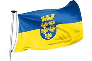 FLAGLY Premium Flagge Niederösterreich 100x150cm - 115g/m² Stoffgewicht - gedruckt, robustes und witterungsbeständiges Glanzpolyester mit Ösen (100 x 150 cm, Niederösterreich)