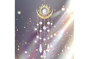 HAIFAFAFAING Sun Catcher for Windows, Sun Rainbow Maker with Chains, Hanging Indoor Outdoor Suncatcher for Windows Garden Car, Christmas Mother’s Day Valentines
