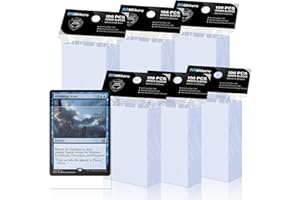 Mlikero 600 Pcs Inner Sleeves, Perfect Fit Card Sleeves pour Pochettes Doubles, Sleeve Slive Carte pour Cartes à Collectionner, Cartes de Football, Baseball